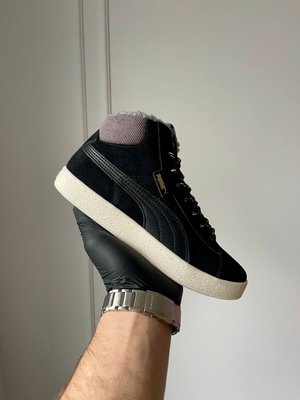 Жіночі зимові кросівки Puma Corduroy Classic Mid Black Хутро фото