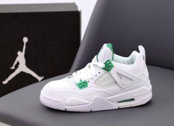 Чоловічі та жіночі баскетбольні кросівки Air Jordan 4 Retro Nike "Metallic Green" фото