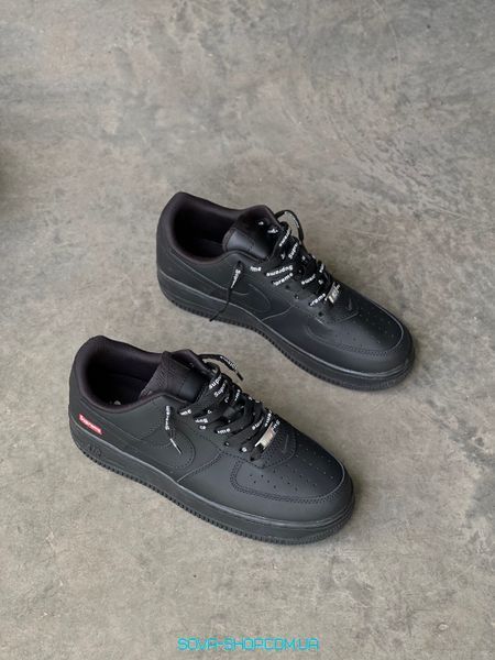 Мужские и женские кроссовки Air Force 1 Low '07 Supreme "Black" фото