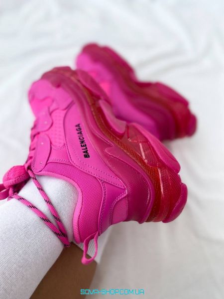 Жіночі кросівки Balenciaga Triple S Clear Sole dark Full pink фото