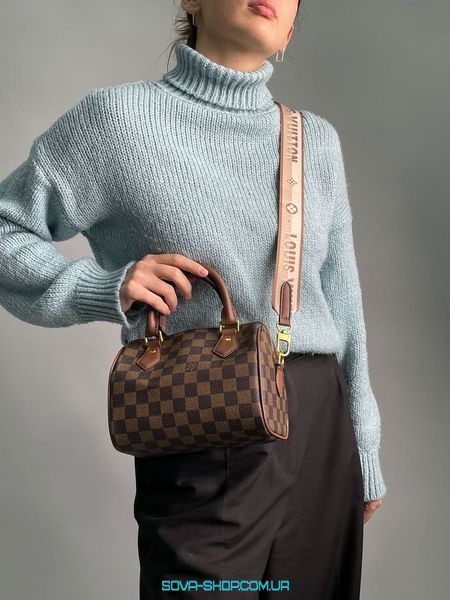 Жіноча сумка Louis Vuitton Speedy Nano Brown/Chess Premium фото