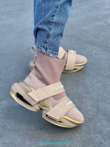 Женские кроссовки Balmain B-Bold Sneakers &lsquo;Beige&rsquo; фото