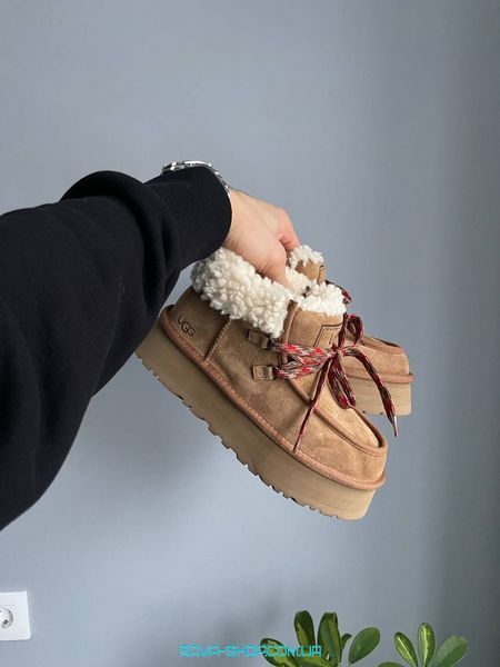 Женские зимние ботинки UGG Funkarra Platform Chestnut 1143954-CHE PREMIUM фото