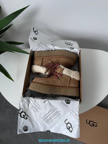Женские зимние ботинки UGG Funkarra Platform Chestnut 1143954-CHE PREMIUM фото