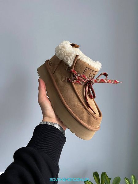 Женские зимние ботинки UGG Funkarra Platform Chestnut 1143954-CHE PREMIUM фото