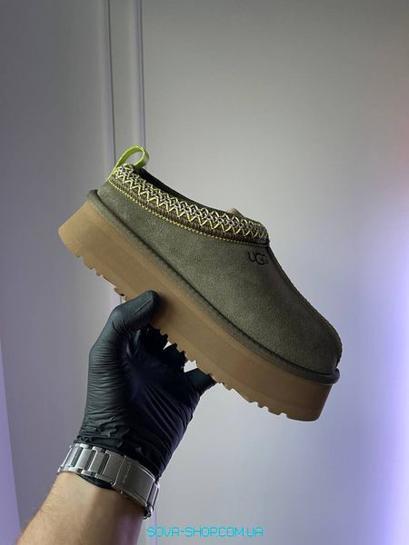 Жіночі зимові ботинки UGG Tasman Platform Khaki Premium фото