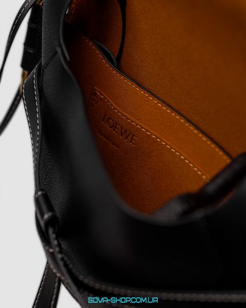 Женская сумка Loewe Gate Small leather and Jacquard Shoulder Bag Black Premium фото