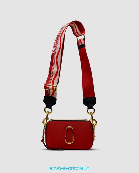 Жіноча сумка Marc Jacobs The Snapshot Burgundy/Cream Premium фото