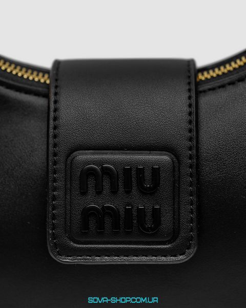 Жіноча сумка Miu Miu Leather Hobo Bag Black/Black Premium фото