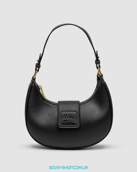 Женская сумка Miu Miu Leather Hobo Bag Black/Black Premium фото