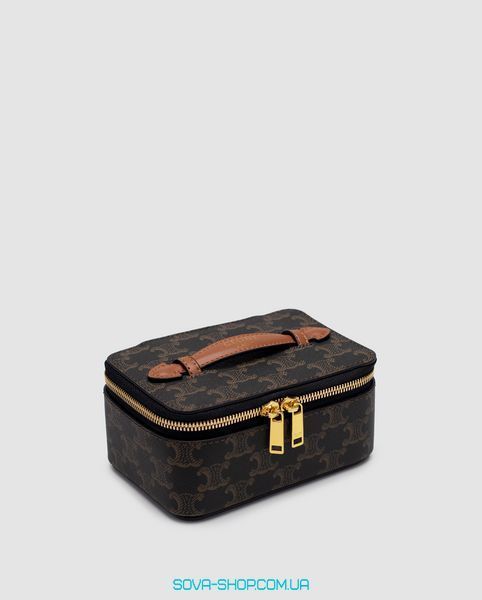 Женская сумка Celine Top Handle Small Toiletry Case in Triomphe Canvas Premium фото