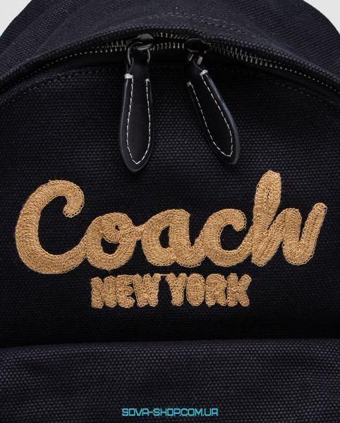 Жіночий рюкзак Coach Cargo Backpack in Signature Denim Black/Brown Premium фото