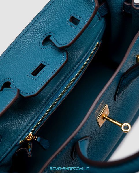 Жіноча сумка Hermes Birkin 25 New Bleu Jean/Gold Premium фото