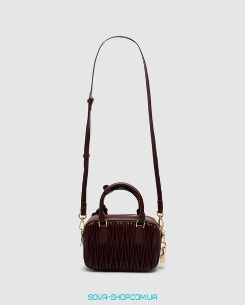 Женская сумка Miu Miu Arcadie Matelass&eacute; Nappa Leather Bag Burgundy Premium фото