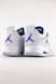 Чоловічі та жіночі баскетбольні кросівки Nike Air Jordan 4 Retro White Violet re-5609 фото 5