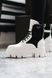 Зимові жіночі ботинки (Натуральна шкіра) PRADA Milano Monolith White Black Premium re-3989 фото 1