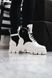 Зимові жіночі ботинки (Натуральна шкіра) PRADA Milano Monolith White Black Premium re-3989 фото 8