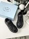 Женские кроссовки PRADA Macro Re-Nylon Brushed Leather Sneakers Black re-5418 фото 4