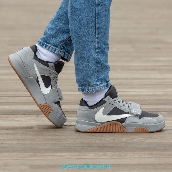 Чоловічі кросівки Nike Air Jordan x Travis Scott Cut The Check Grey фото