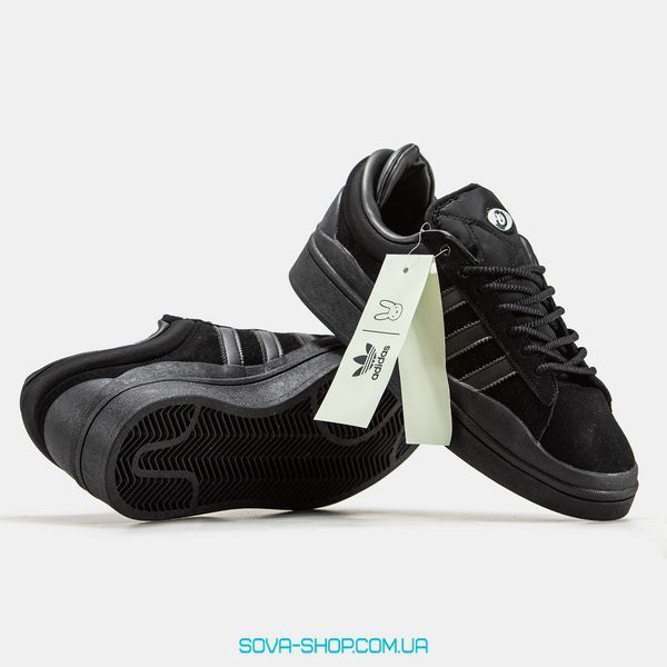 Мужские и женские кроссовки Adidas Campus x Bad Bunny Black фото