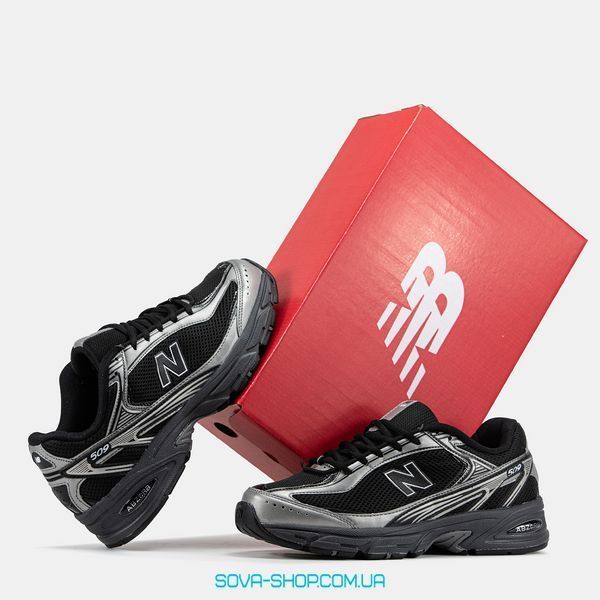 Мужские и женские кроссовки New Balance 509 Black Silver фото