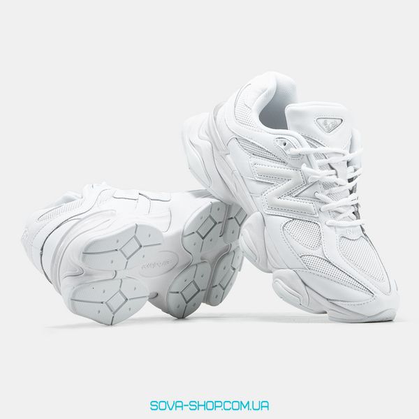 Чоловічі та жіночі кросівки New Balance 9060 Full White фото