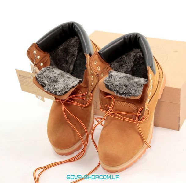 Зимові жіночі ботинки (Вовняне хутро) Timberland CLASSIC PREMIUM NUBUCK WATERPROOF Jinger фото