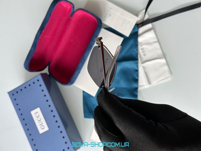 Солнцезащитные очки Gucci GG1604S 003 Black/Silver Premium фото
