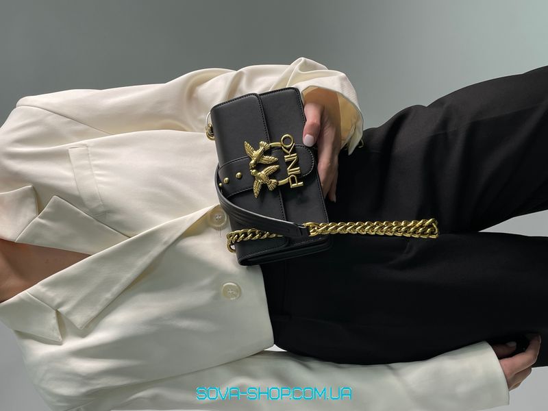 Женская сумка Pinko Mini Love Bag One Simply Black/Gold Premium фото
