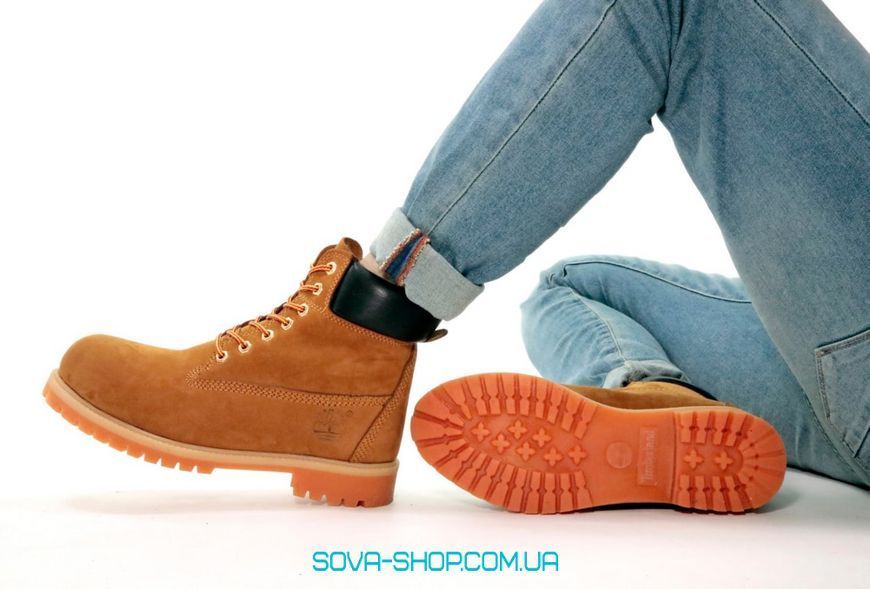 Зимові жіночі ботинки (Вовняне хутро) Timberland CLASSIC PREMIUM NUBUCK WATERPROOF Jinger фото