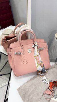 Жіноча сумка Hermes Birkin 30 Pink Silver Hardware Premium фото