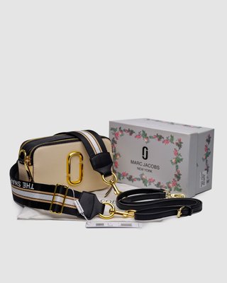 Женская сумка Marc Jacobs The Snapshot Cream/Black Premium фото