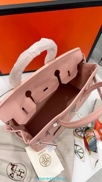 Жіноча сумка Hermes Birkin 30 Pink Silver Hardware Premium фото