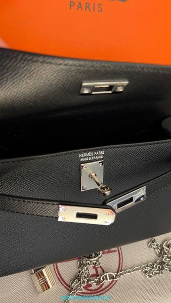 Женская сумка Hermes Kelly Pochette Black Premium фото