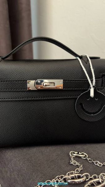 Женская сумка Hermes Kelly Pochette Black Premium фото