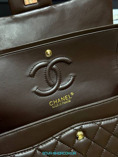 Жіноча сумка Chanel Classic 2.55 Medium Double Flap in Chocolate Premium фото