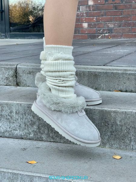 Женские зимние ботинки Ugg Coquette Light Grey Premium фото