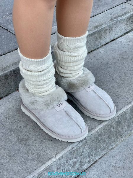 Жіночі зимові ботинки Ugg Coquette Light Grey Premium фото