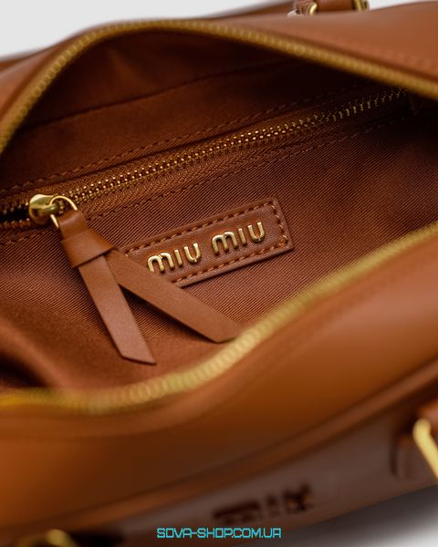 Жіноча сумка Miu Miu Arcadie Leather Bag Brown Premium фото