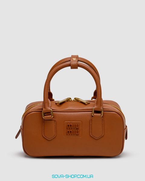 Женская сумка Miu Miu Arcadie Leather Bag Brown Premium фото