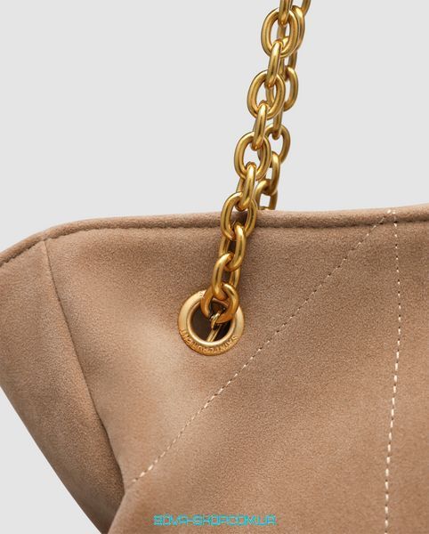 Жіноча сумка Yves Saint Laurent Jamie Shopping in Suede Golden Leaf Premium фото