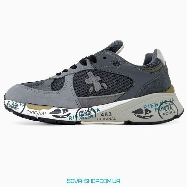Чоловічі кросівки Premiata Uomo Mase Gray Green Premium фото