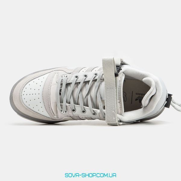 Чоловічі та жіночі кросівки Adidas Forum x Bad Bunny "Grey" фото