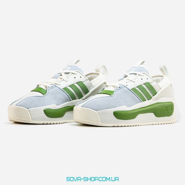 Женские и мужские кроссовки Adidas Y-3 Rivalry White Green (Original Box) фото