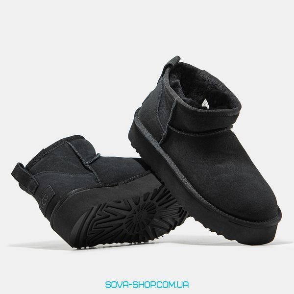 Женские зимние ботинки UGG Ultra Mini Platform Black Premium фото