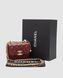 Жіноча сумка Chanel Quilted Perfect Fit Flap Coin Purse Burgundy/Gold Premium re-128984 фото 1
