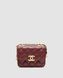 Жіноча сумка Chanel Quilted Perfect Fit Flap Coin Purse Burgundy/Gold Premium re-128984 фото 3