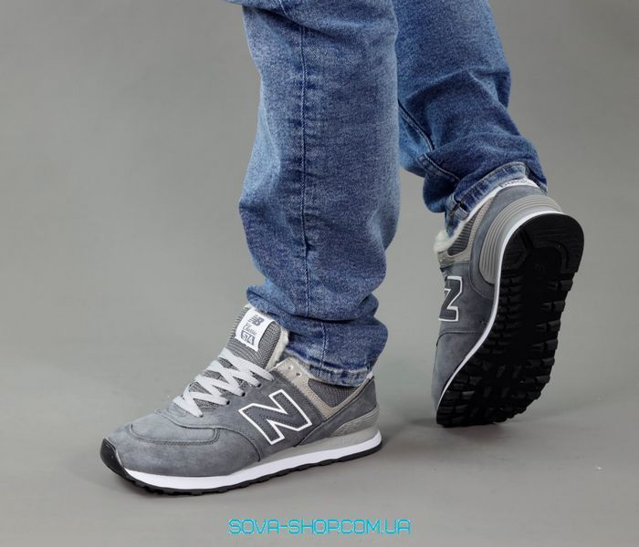 Чоловічі зимові кросівки New Balance 547 Light Grey Хутро фото