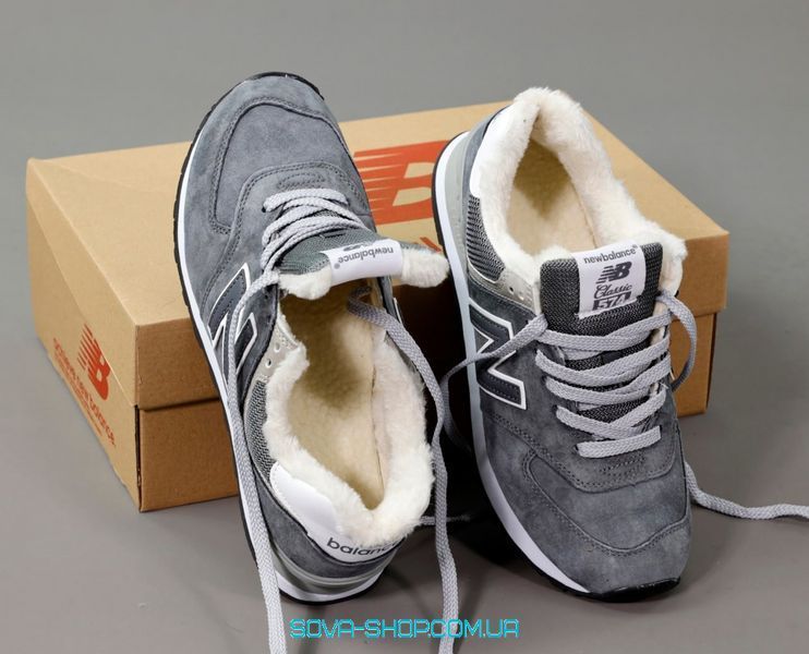 Чоловічі зимові кросівки New Balance 547 Light Grey Хутро фото
