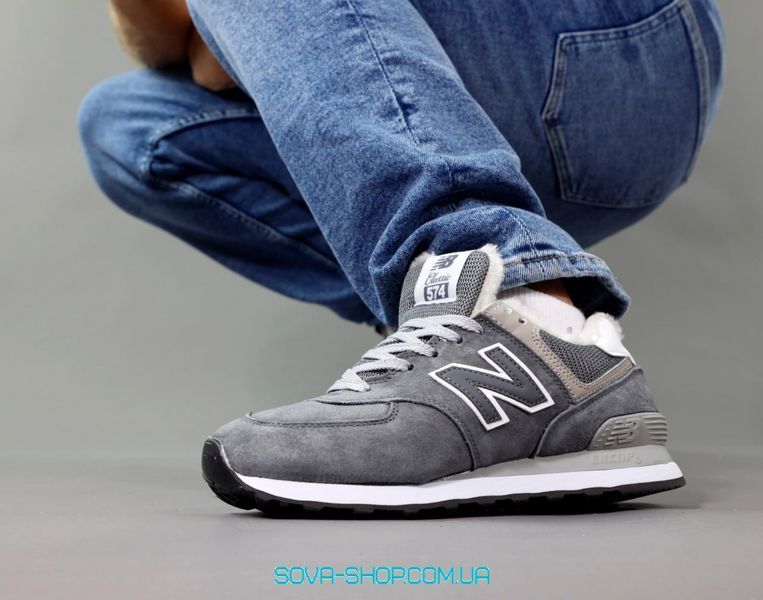 Чоловічі зимові кросівки New Balance 547 Light Grey Хутро фото